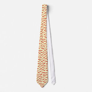 Cherries Pattern. Tie