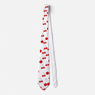 Cherries Pattern. Tie