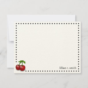 Cherries Personalised Note Card