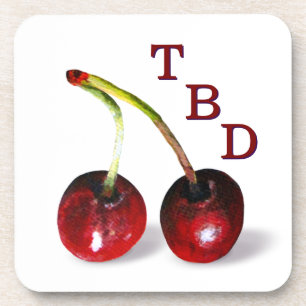 Cherries Plastic Coaster