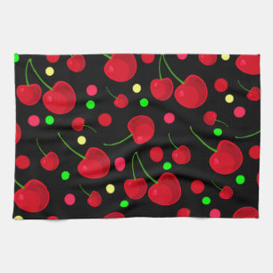 CHERRIES PLUS     TEA TOWEL