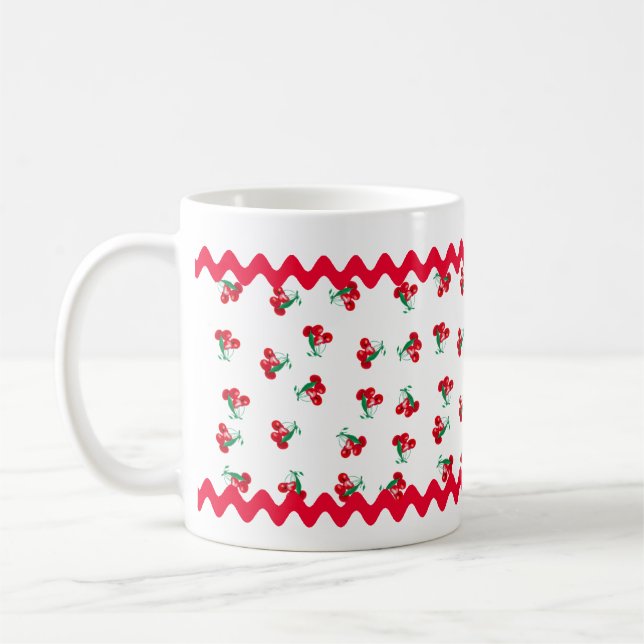 Cherries & Ric Rac Mug (Left)