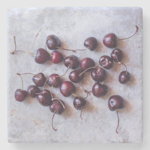 Cherries Stone Coaster