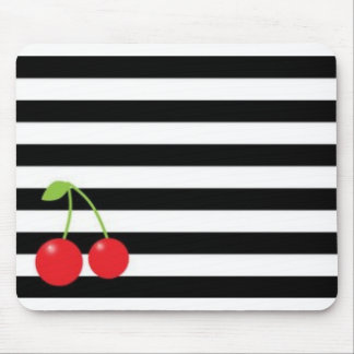 CHERRIES & STRIPES MOUSE MAT