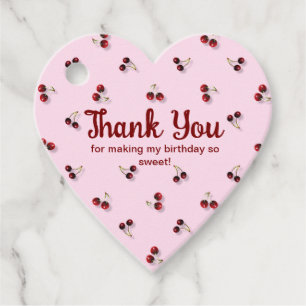 Cherries Thank You Tag