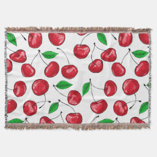 Cherries Throw Blanket