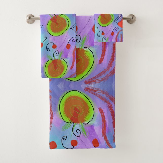Cherries to Drink Bath Towel Set (Insitu)