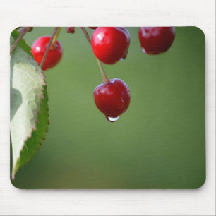 Cherries, Waterdrop, Raindrop Mouse Mat