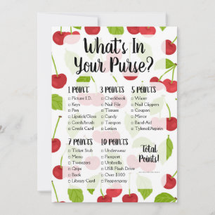 Cherries What's In Your Purse Shower Game Cherry