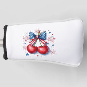 Cherries with Coquette Bow 4th of July American Golf Head Cover