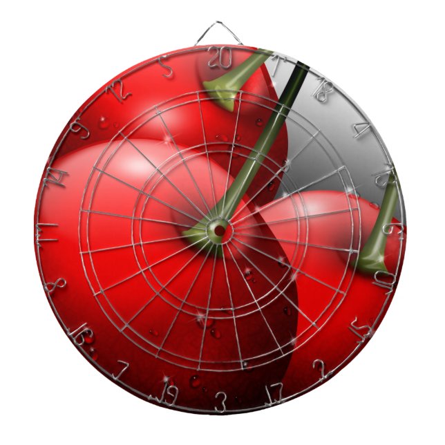 Cherries with Dew Drops Dartboard (Front)