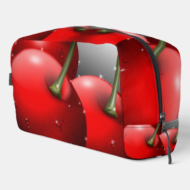 Cherries with Dew Drops Dopp Kit (Right Corner)