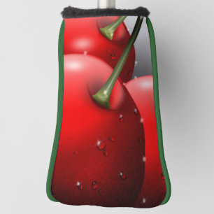 Cherries with Dew Drops Golf Head Cover