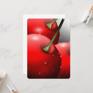 Cherries with Dew Drops Invitation