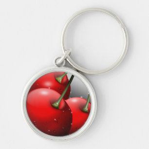 Cherries with Dew Drops Key Ring