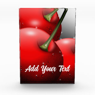 Cherries with Dew Drops Photo Block