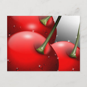 Cherries with Dew Drops Postcard