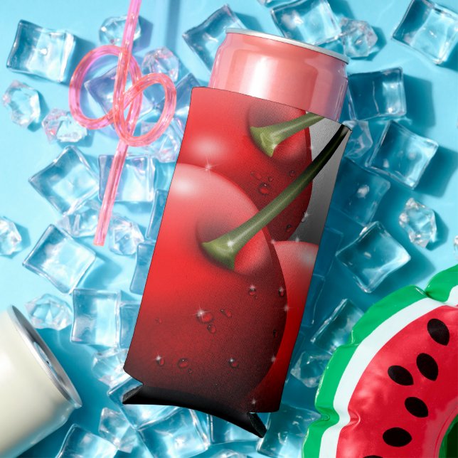 Cherries with Dew Drops Seltzer Can Cooler (In Situ Summer)