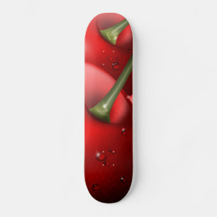 Cherries with Dew Drops Skateboard