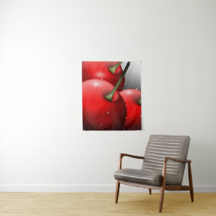 Cherries with Dew Drops Tapestry