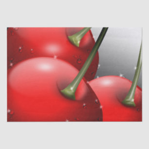 Cherries with Dew Drops Tissue Paper