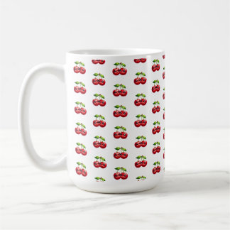 Cherries with smiley faces coffee mug