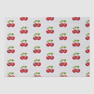 Cherries with smiley faces tissue paper