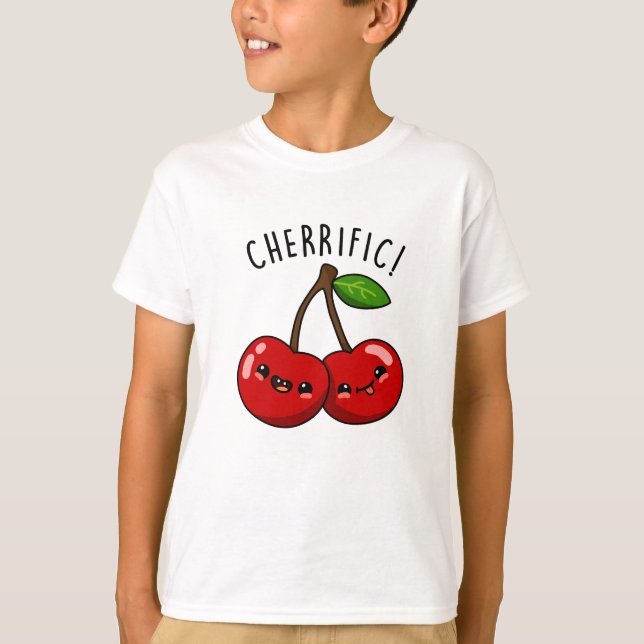 Cherrific Funny Red Cherry Pun  T-Shirt (Front)
