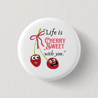CHERRY 3 CM ROUND BADGE