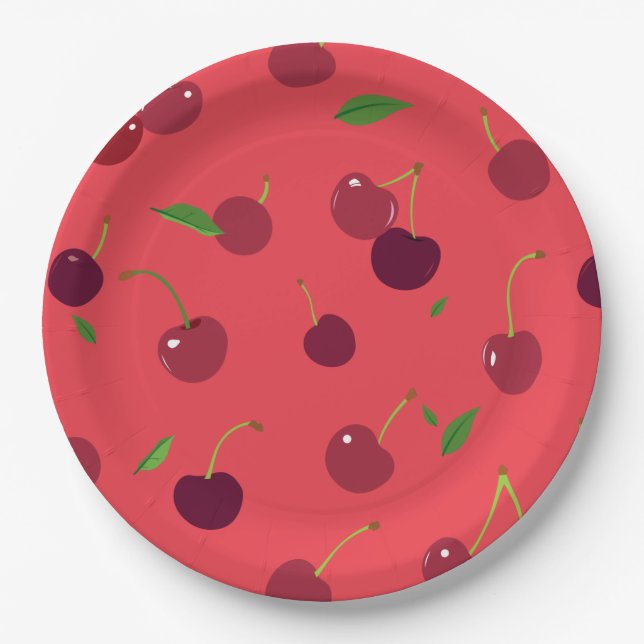 Cherry 5 paper plate (Front)