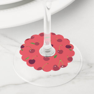 Cherry 5 wine glass tag