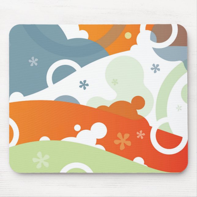 Cherry Abstract Landscape Mouse Mat (Front)