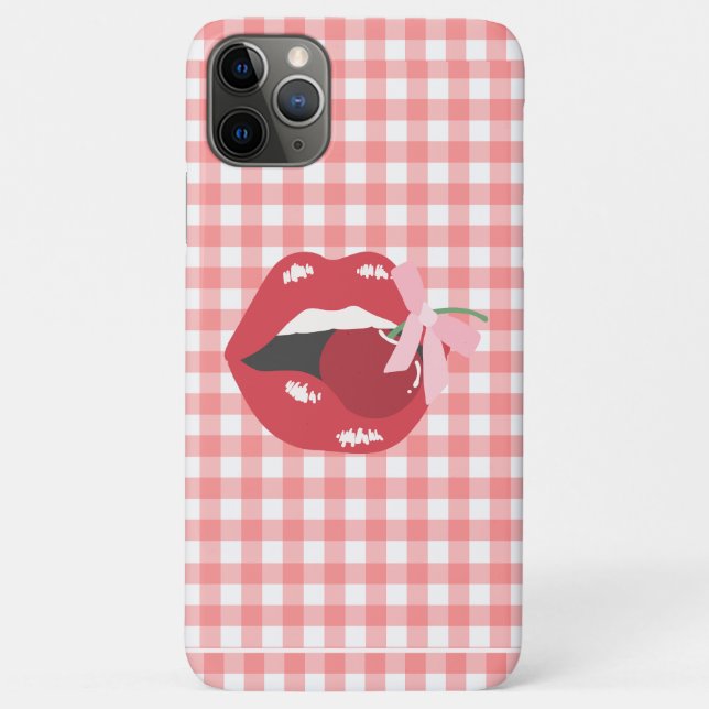 Cherry Aesthetic Coquette Lips Case-Mate iPhone Case (Back)
