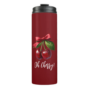 Cherry and a Bow-Oh Cherry Thermal Tumbler