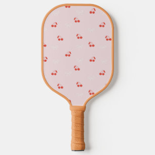 Cherry and Bow Light Pink Pickleball Paddle