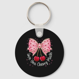 Cherry And Bows Cute Cherry Love You Cherry Much V Key Ring