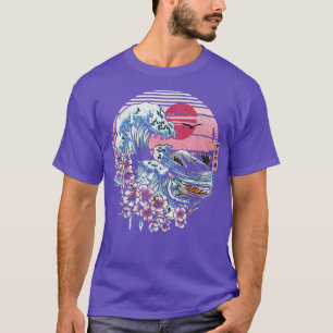 Cherry art Blossom the print Great Wave Off Kanaga T-Shirt