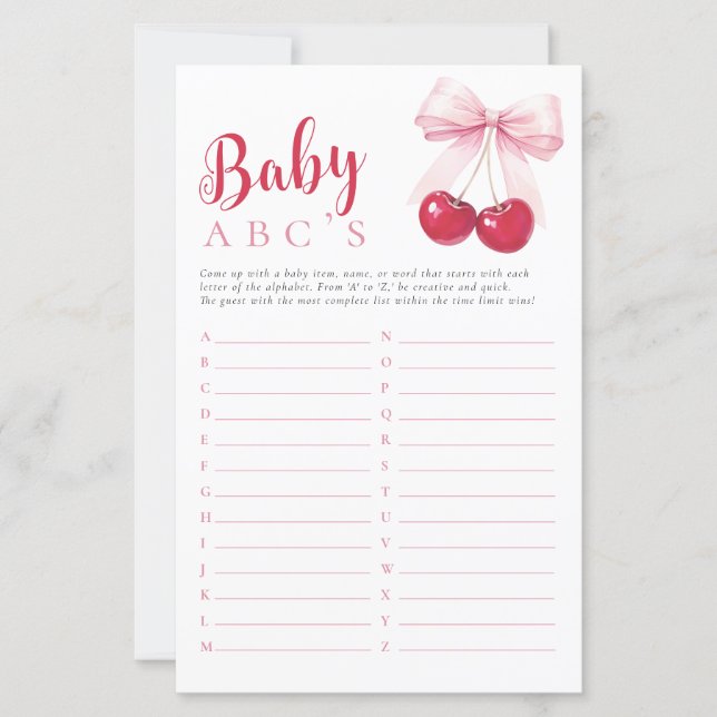 Cherry Baby ABCs Game (Front)