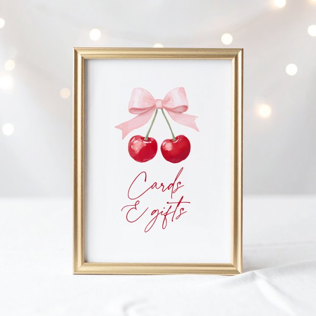 Cherry Baby Shower Cards and Gifts Sign (Creator Uploaded)