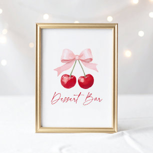 Cherry Baby Shower Dessert Bar Sign