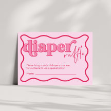Cherry Baby Shower Diaper Raffle Enclosure Card 
