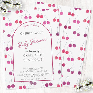 Cherry Baby Shower Invitation