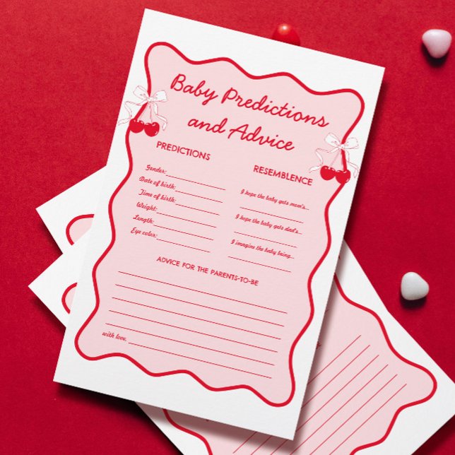 Cherry Baby Shower Predictions Game (Creator Uploaded)