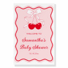 Cherry Baby Shower Welcome 