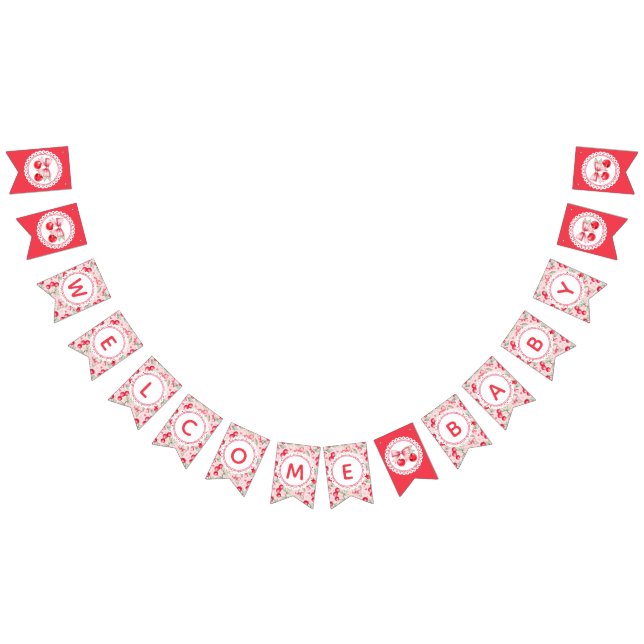 Cherry Baby Shower Welcome Banner Decoration (All)