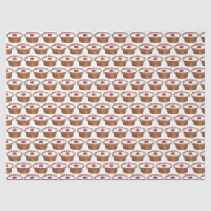 Cherry Bakewell Tart British Food UK Pastry Baking Tissue Paper