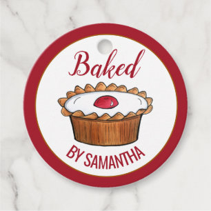 Cherry Bakewell Tart British Pastry Baker Baked By Favour Tags