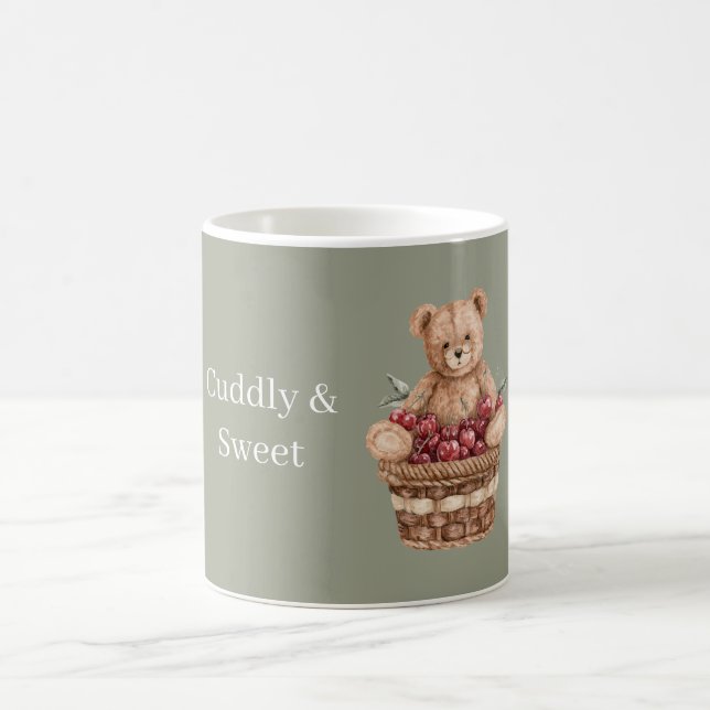 Cherry Bear in a Basket Coffee Mug (Center)