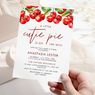 Cherry Berry Sweet Baby Shower Invitation