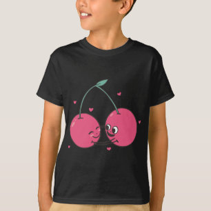 Cherry Best Friend Girl Girlfriend Smile Twin Berr T-Shirt